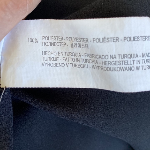 ZARA Sleeveless Layered Office Blouse Top • Solid Black • XS - Picture 7 of 9